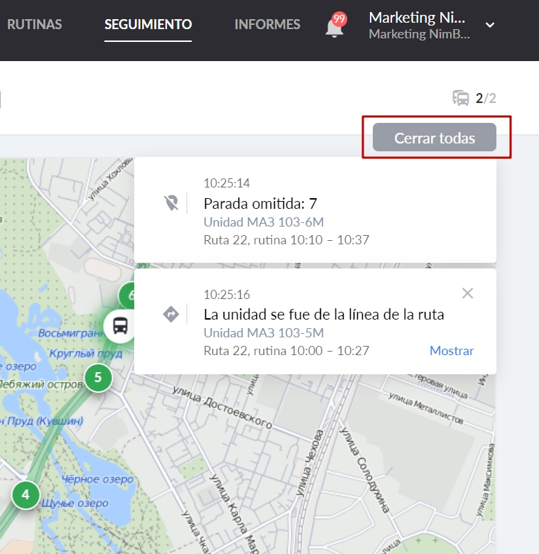 Cerrar todas las notificaciones en NimBus