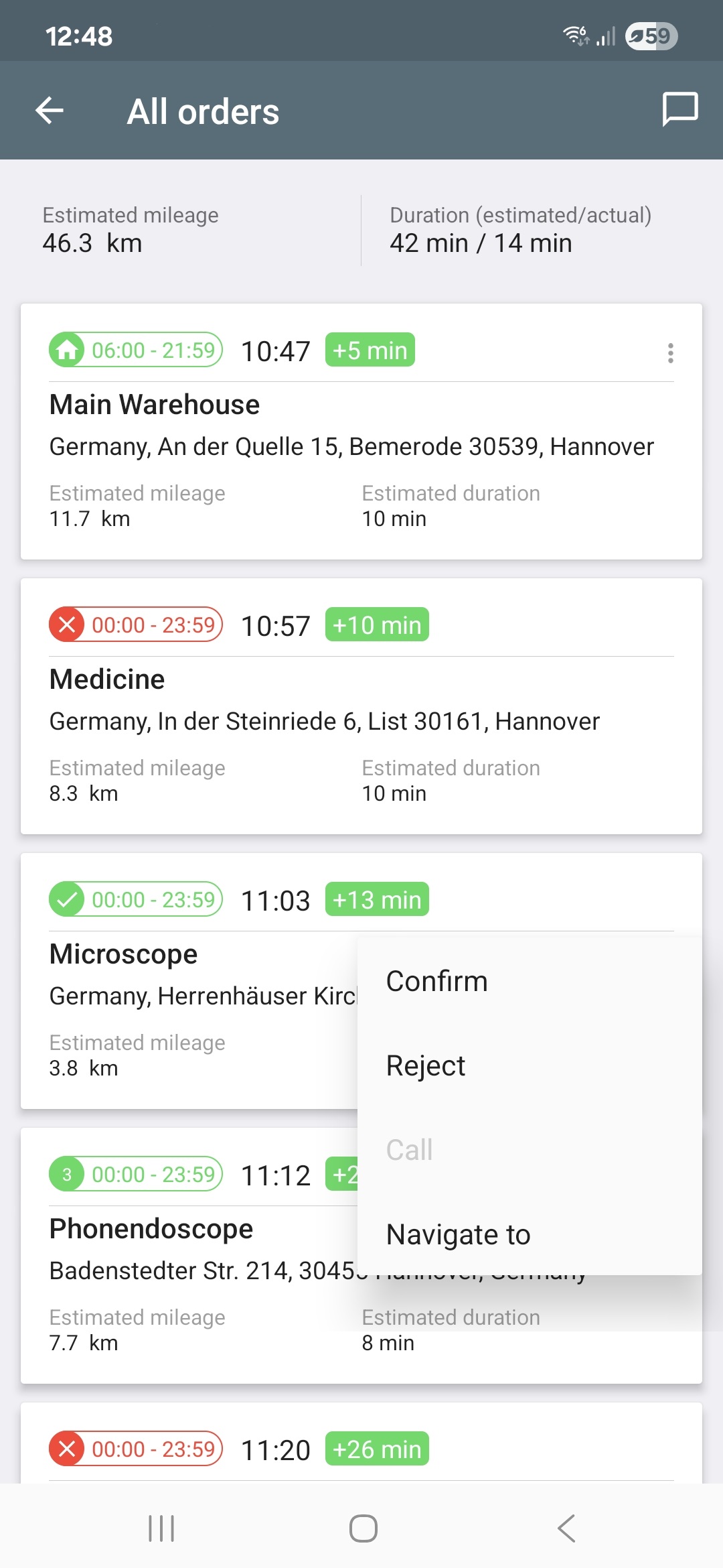 Logistics and fleet delivery: mobile app for drivers and couriers