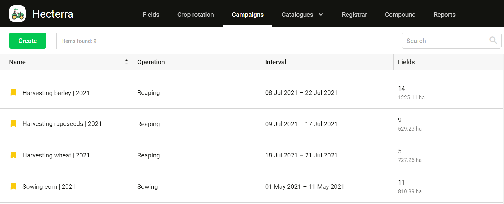  l'icône à côté du nom de la campagne