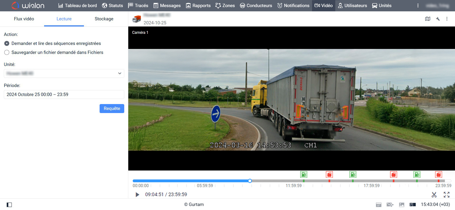 fr events in the calendar and timeline on the playback tab