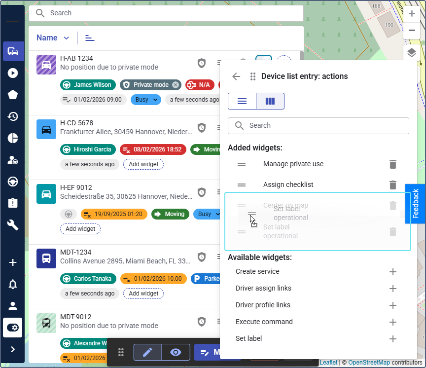 Drag and Drop Widgets
