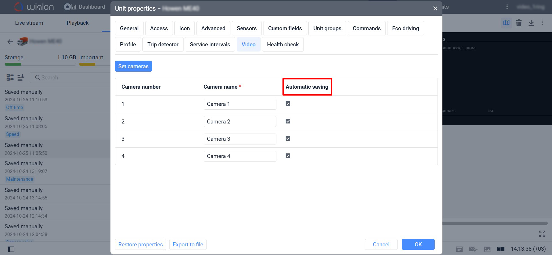 en receiving files from the device automatically