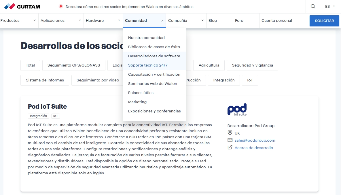 El contenido de la página