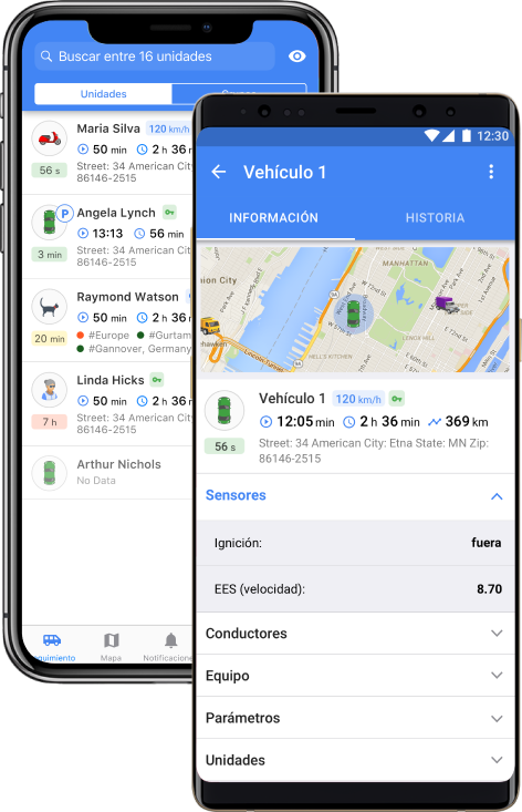 Aplicación Wialon para iOS y Android
