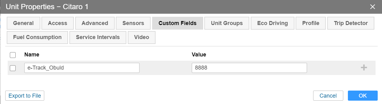 e-track unit properties