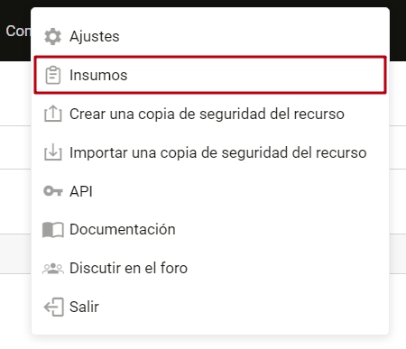 Insumos