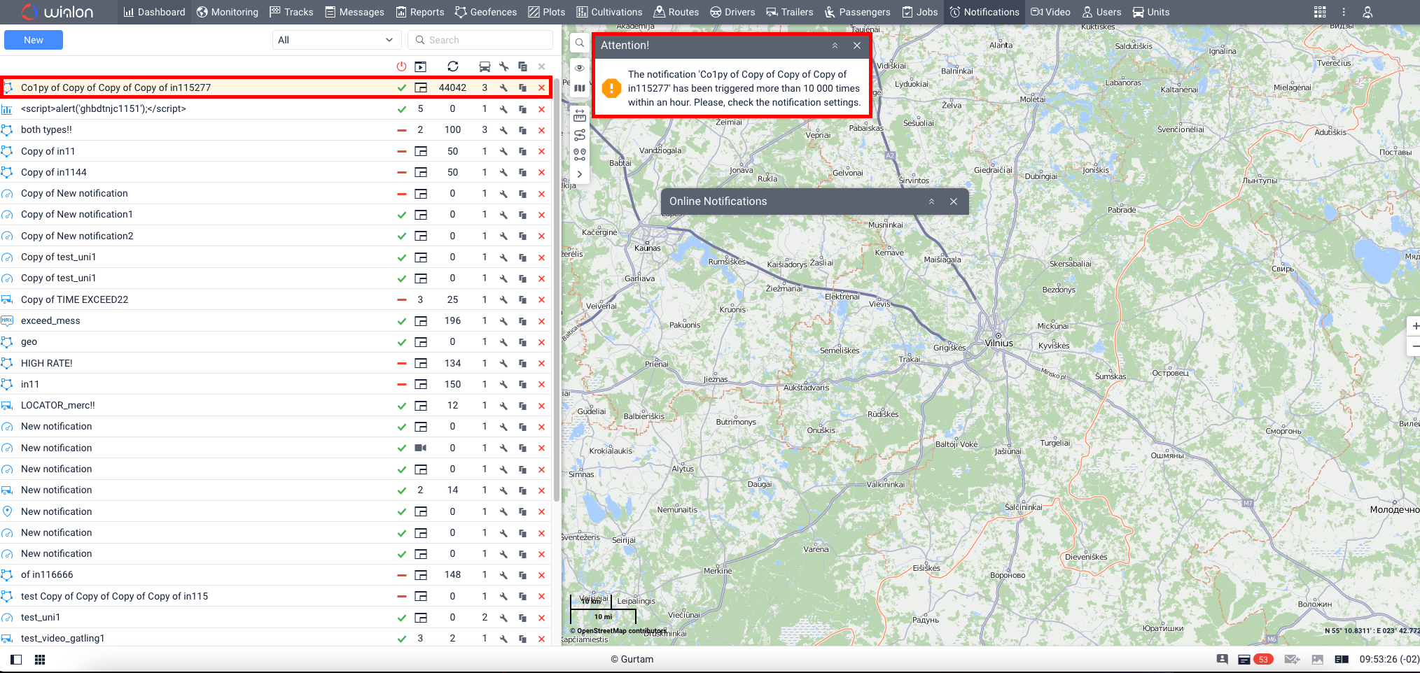 Problematic notifications